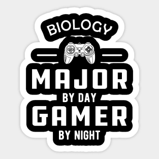 biology major by day gamer by night Sticker